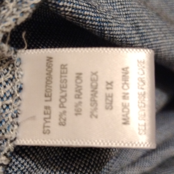 Ophelia Roe black and white open front long blazer - Picture 7 of 7